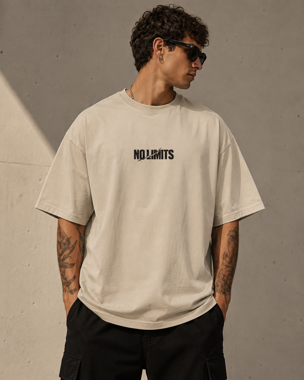 No Limits Oversized T-Shirt – Green Streetwear Edition