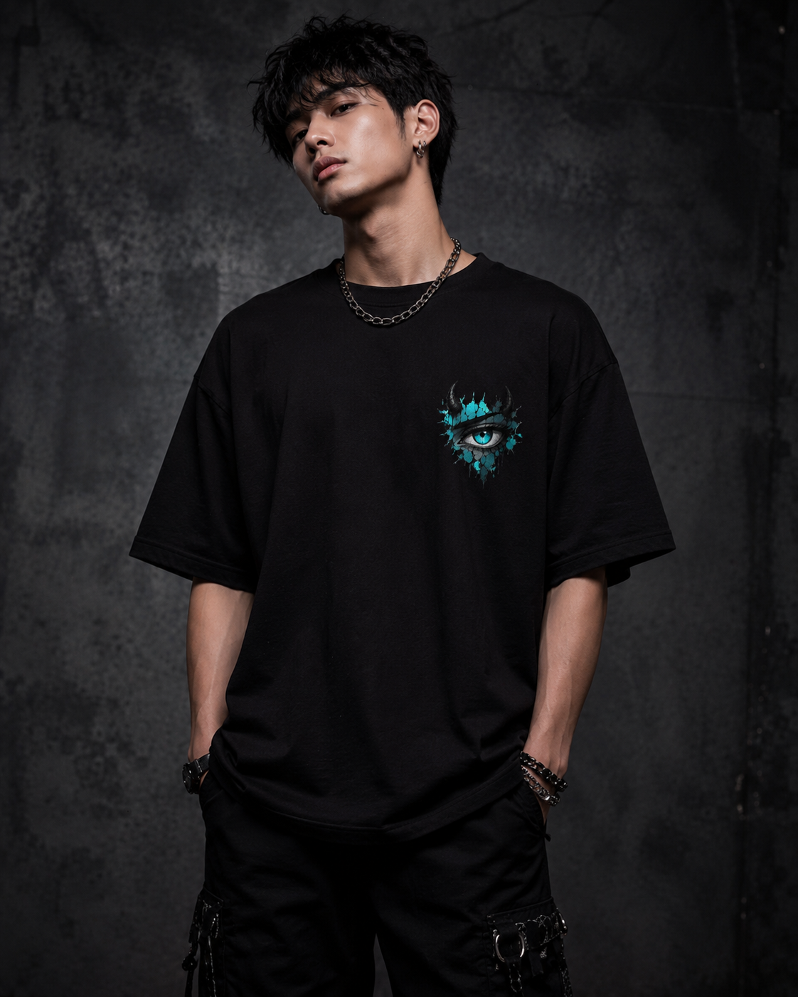Cracked Gaze Oversized T-Shirt