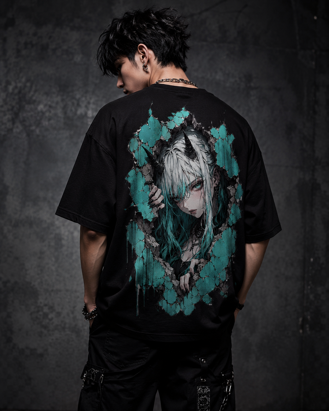 Cracked Gaze Oversized T-Shirt