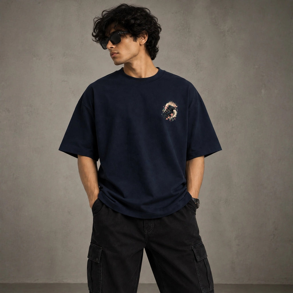Raven Blossom Oversized T-Shirt