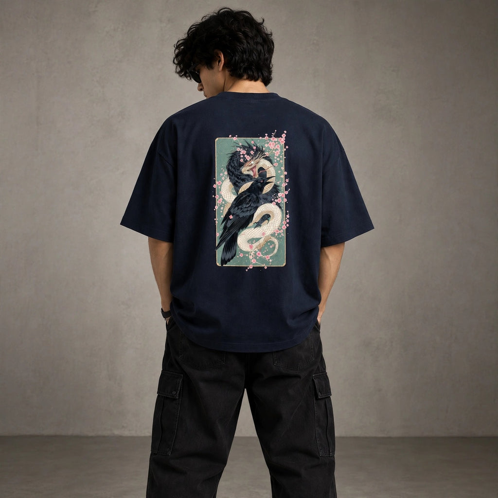 Raven Blossom Oversized T-Shirt