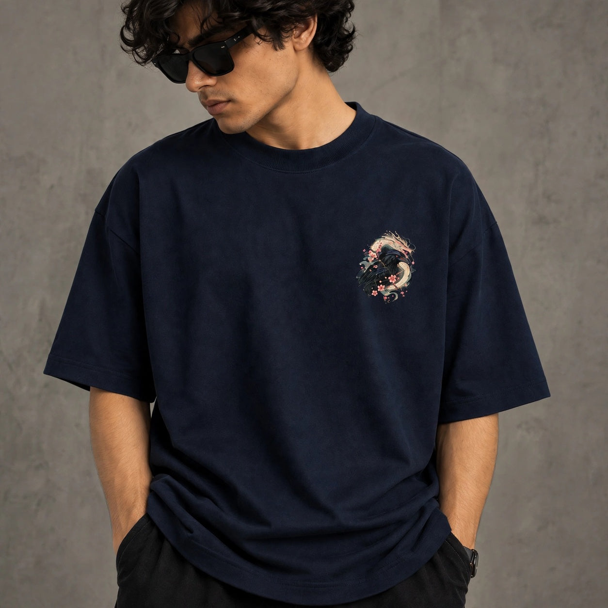 Raven Blossom Oversized T-Shirt